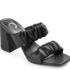 Best Journee Collection Zoee Dress Sandal Black