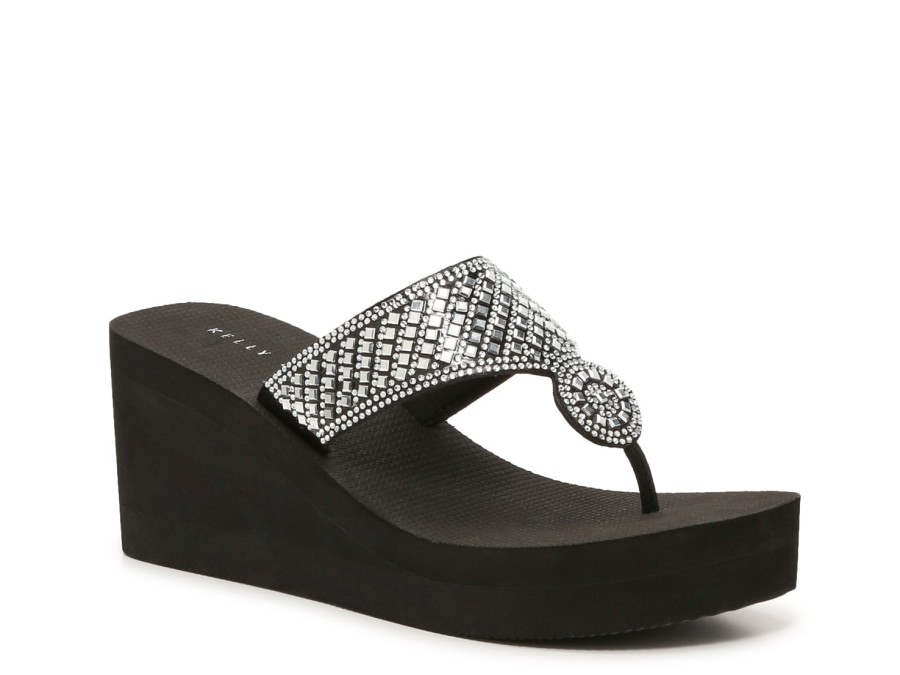 Online Kelly & Katie Zarita Wedge Sandal Black