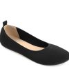 Hot Journee Collection Jersie Foldable Ballet Flat Black