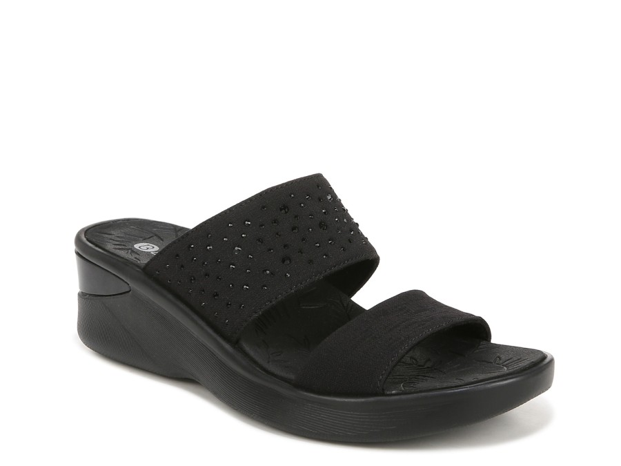 Online BZees Sienna Bright Wedge Sandal Black