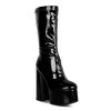 New London Rag Vinkele Platform Boot Black