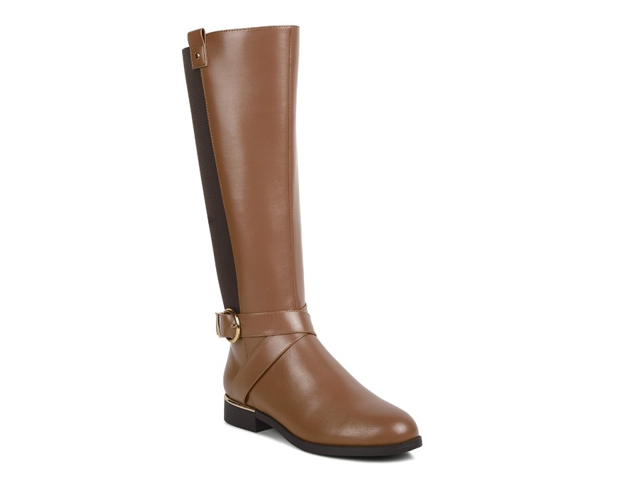 New London Rag Snowd Riding Boot Tan/Dark Brown