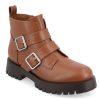 Hot Journee Collection Maebry Combat Boot Cognac