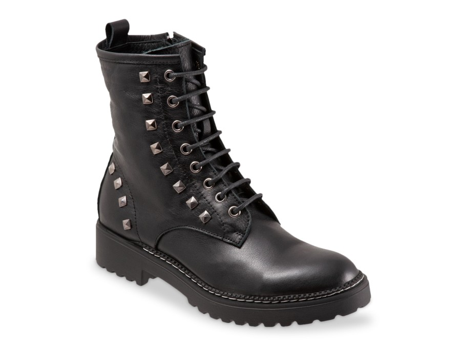 New Bueno Dixie Combat Boot Black Leather