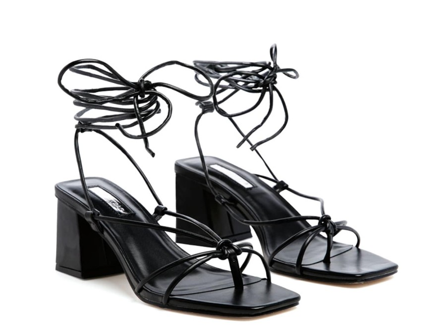 Hot London Rag Spruce Dessert Sandal Black