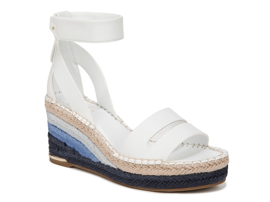 New Franco Sarto Callia Wedge Sandal White