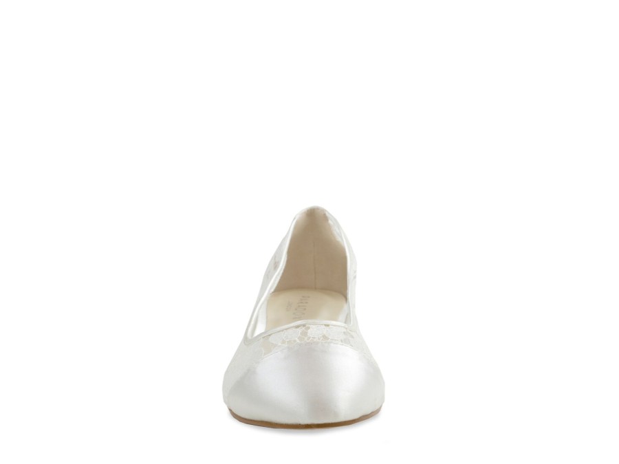 Clearance Paradox London Sweetie Ballet Flat Silver/Cream