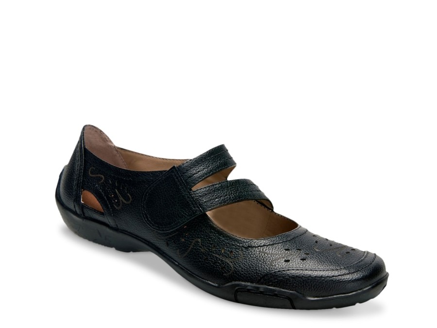 New Ros Hommerson Chelsea Mary Jane Flat Black