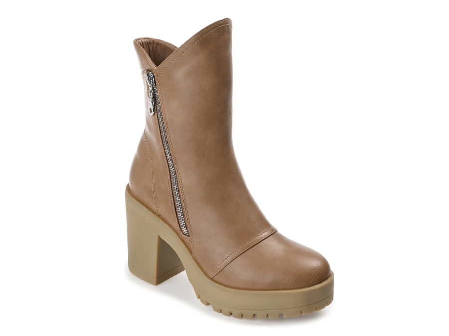 Best Journee Collection Jaquie Bootie Tan