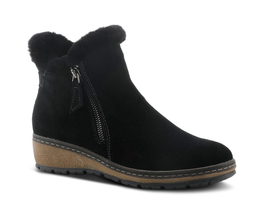 Hot Spring Step Republic Wedge Bootie Black