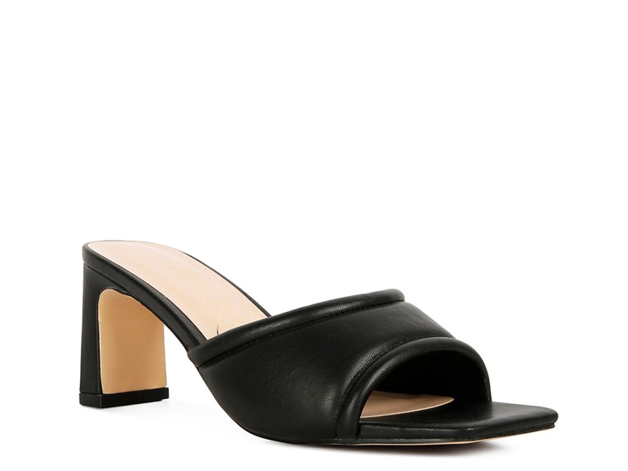 New London Rag Rosette Sandal Black