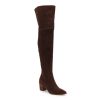 Clearance Charles David Elda Thigh High Boot Dark Brown