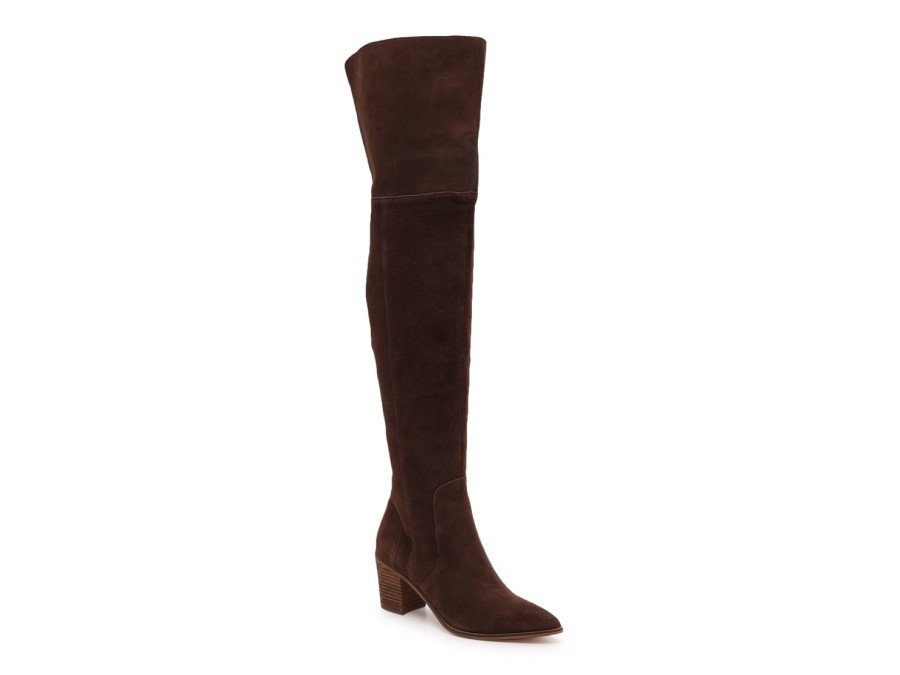 Clearance Charles David Elda Thigh High Boot Dark Brown