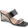 Clearance BCBGeneration Lorie Wedge Sandal Smoke Grey/Black