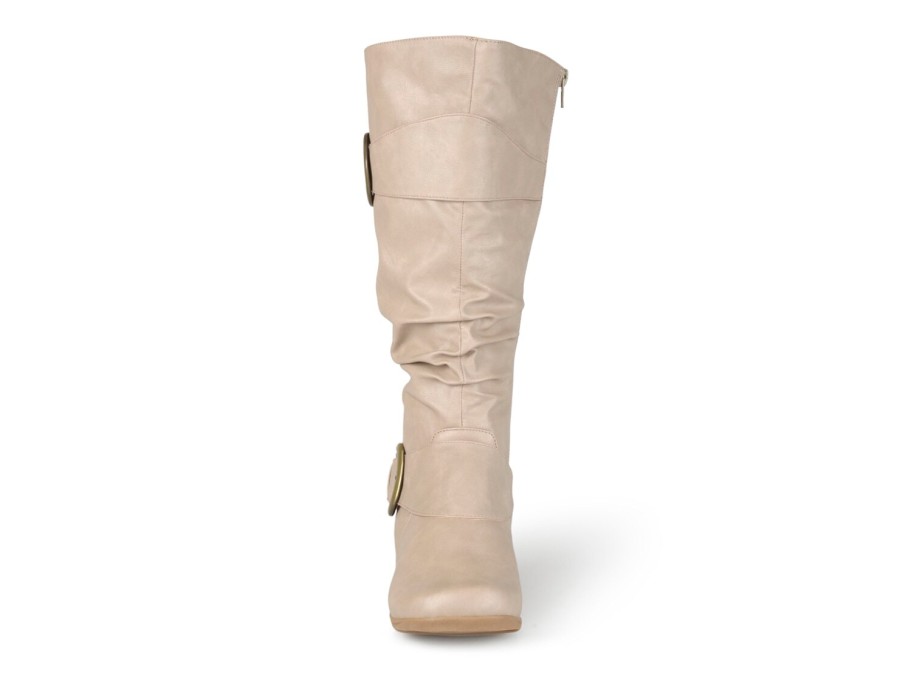 Best Journee Collection Paris Wide Calf Boot Stone