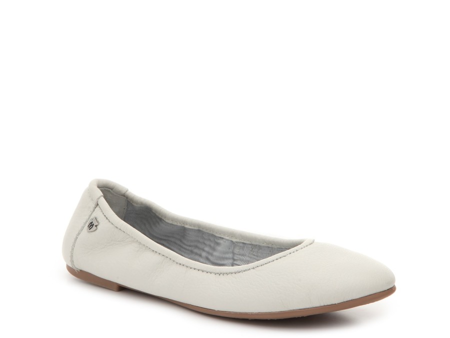 Best Minnetonka Anna Ballet Flat White Leather