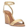 Clearance Vince Camuto Jefany Wedge Sandal Gold Metallic