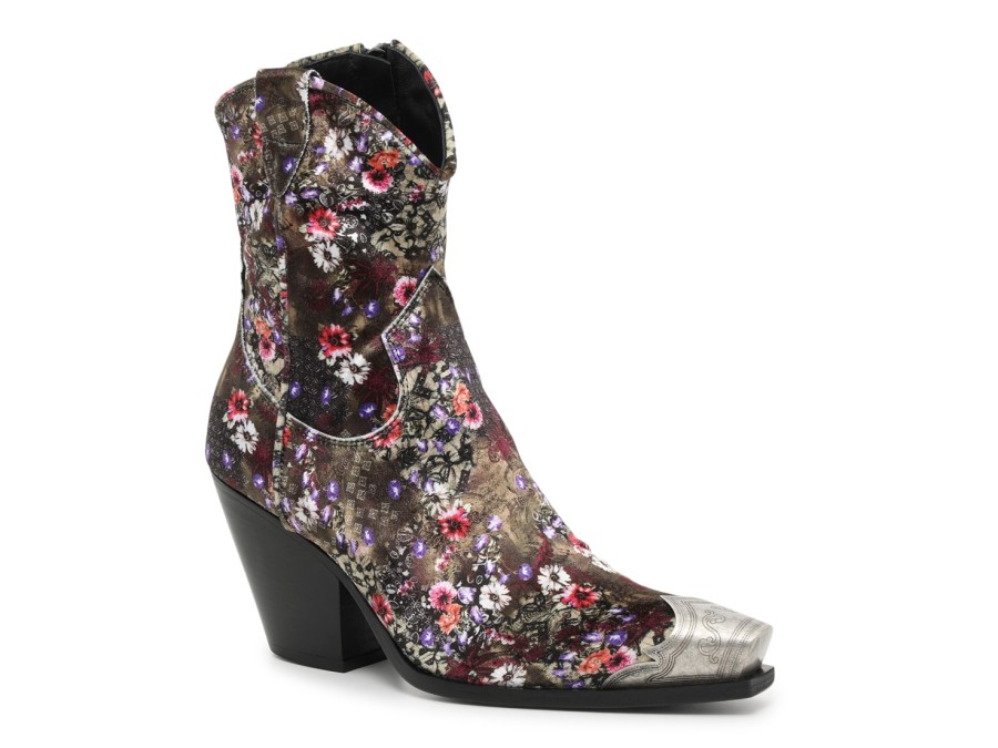 Wholesale Free People Brayden Western Boot Olive Green/Multicolor Floral Print