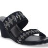 Hot Impo Voice Wedge Sandal Black