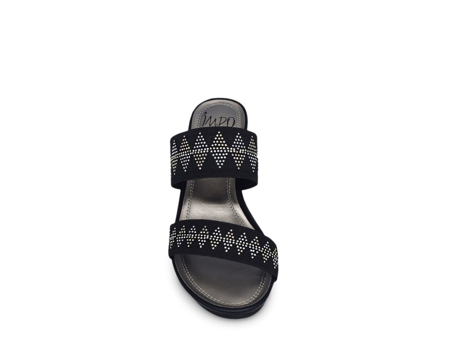 Hot Impo Voice Wedge Sandal Black