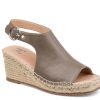 New Journee Collection Crew Espadrille Wedge Sandal Taupe