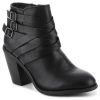 Clearance Journee Collection Strap Bootie Black